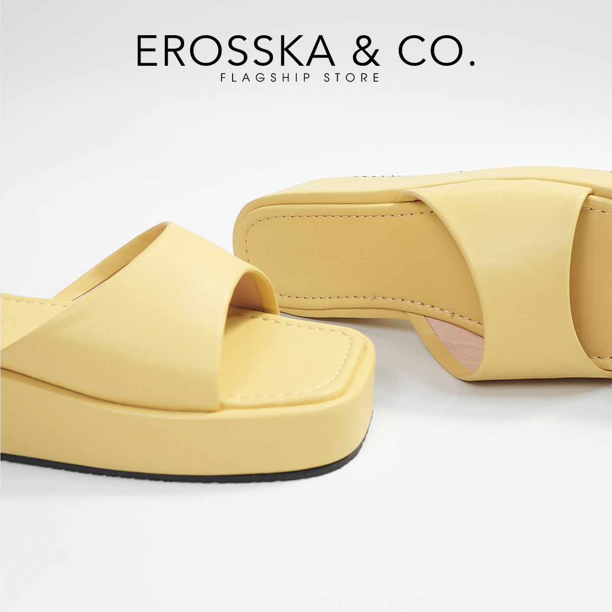 Erosska - Dép nữ thời trang đế xuồng quai ngang kiểu dáng cơ bản - SB021