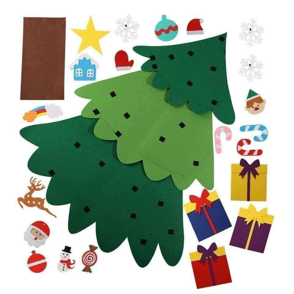 CÂY THÔNG DÁN ĐẸP LUNG LINH ĐÓN NOEL CÙNG BÉ