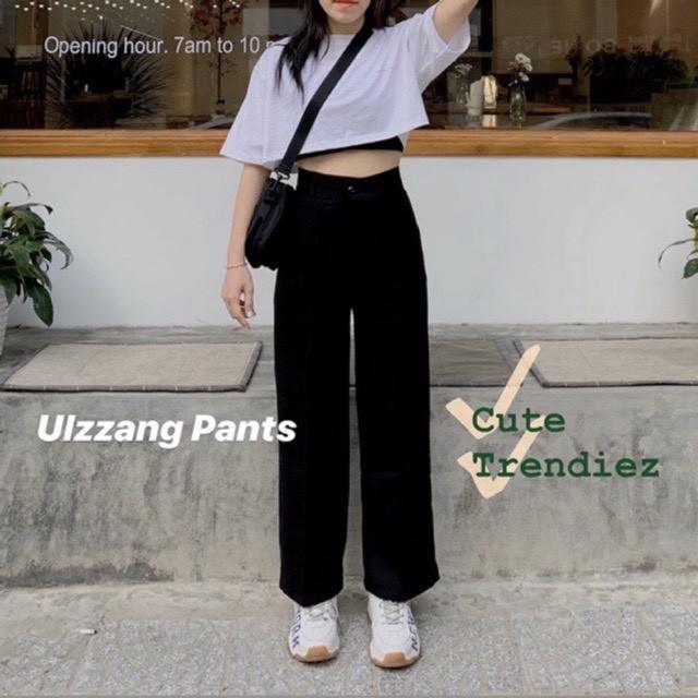 Quần ống rộng culottes xuông dài, quần lưng cao kiều Hàn Quốc cho nữ QD04