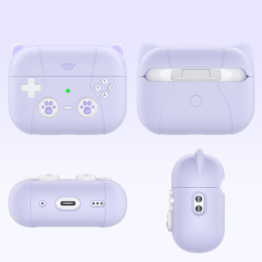 Bao Case Ốp Tay Cầm Game Tai Mèo cho Airpods 4 - Hàng Chính Hãng