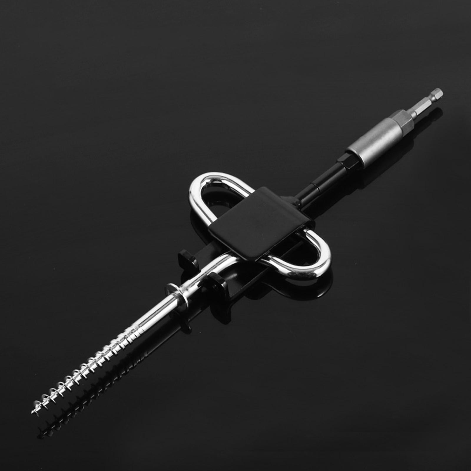 Ice Anchor Power Drill Adapter with Sleeve for Fixation of Canopies Tent Peg