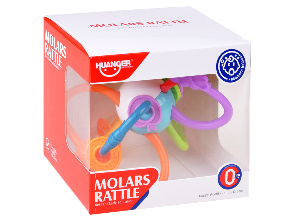 Đồ Chơi Lục Lạc Gặm Nướu HUANGER HE0190 Molars Rattle - Quả Bóng Lục Lạc Cho Bé Sơ Sinh Từ 0 Tháng Tuổi