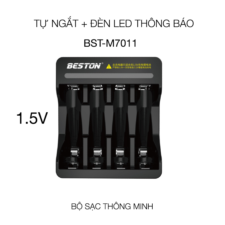 Pin sạc AA/AAA Beston chính hãng 1.5V kèm bộ sạc nhanh tự ngắt hàng cao cấp