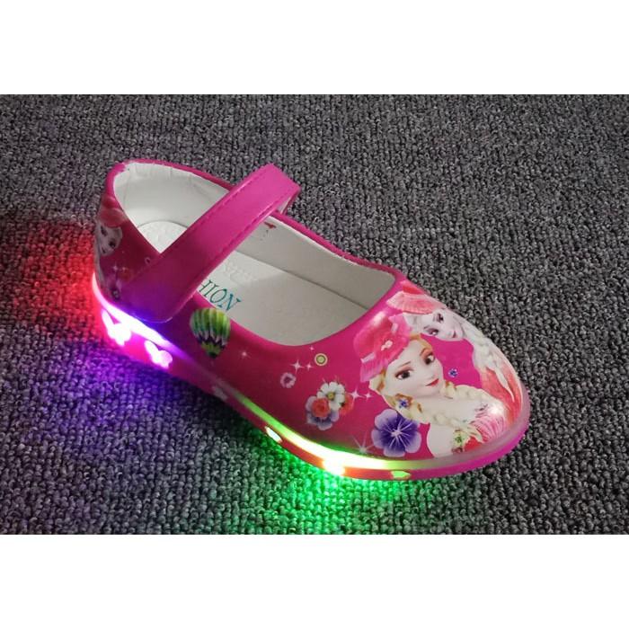 giày elsa bé gái size 21-36 đèn led