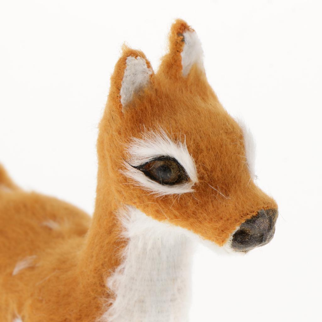 Christmas Plush Simulation Deer Doll Toy Xmas Ornament Home Decor