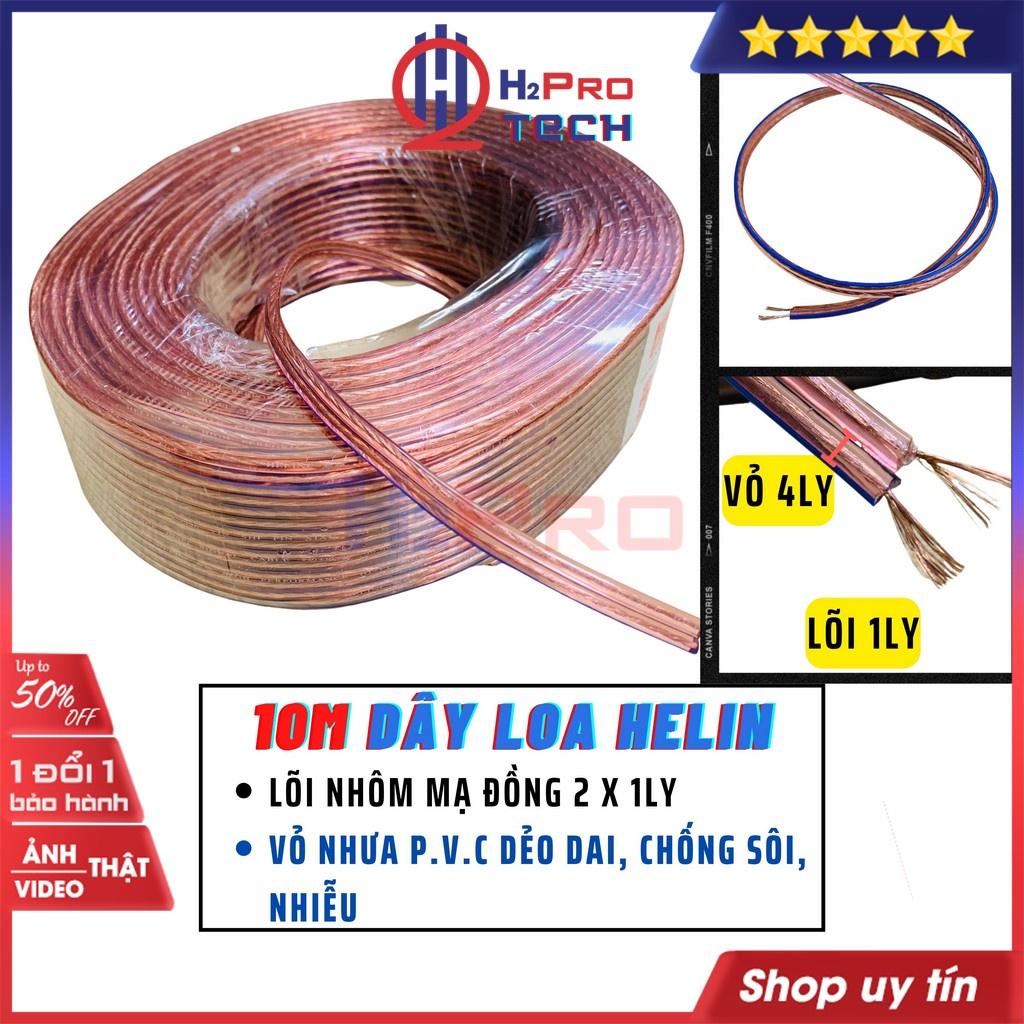 10M Dây Loa Chống Nhiễu Helin Mác 200 Cao Cấp Lõi 1Ly-Vỏ Pvc, Dây Âm Thanh Cho Loa, Amply, Cục Đẩy-H2Pro Tech