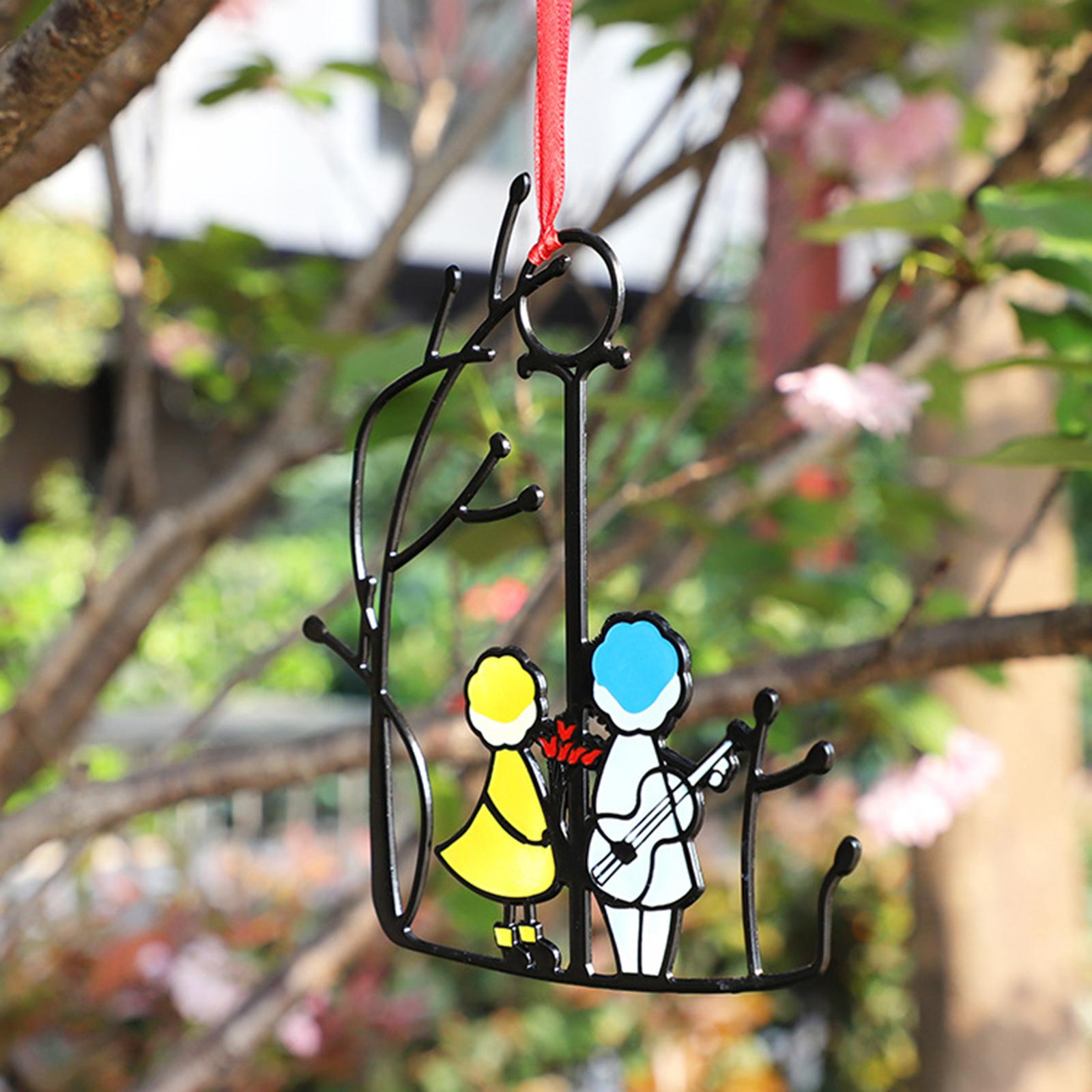 Suncatcher with Love Window Panel Pendant Hanging Decor