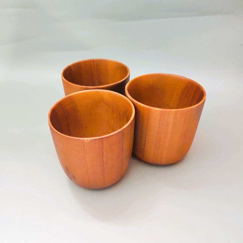 Cốc Ly Gỗ Xoan Tự Nhiên 8x8, Cốc Gỗ Uống Trà, Cà Phê An Toàn Cho Sức Khỏe