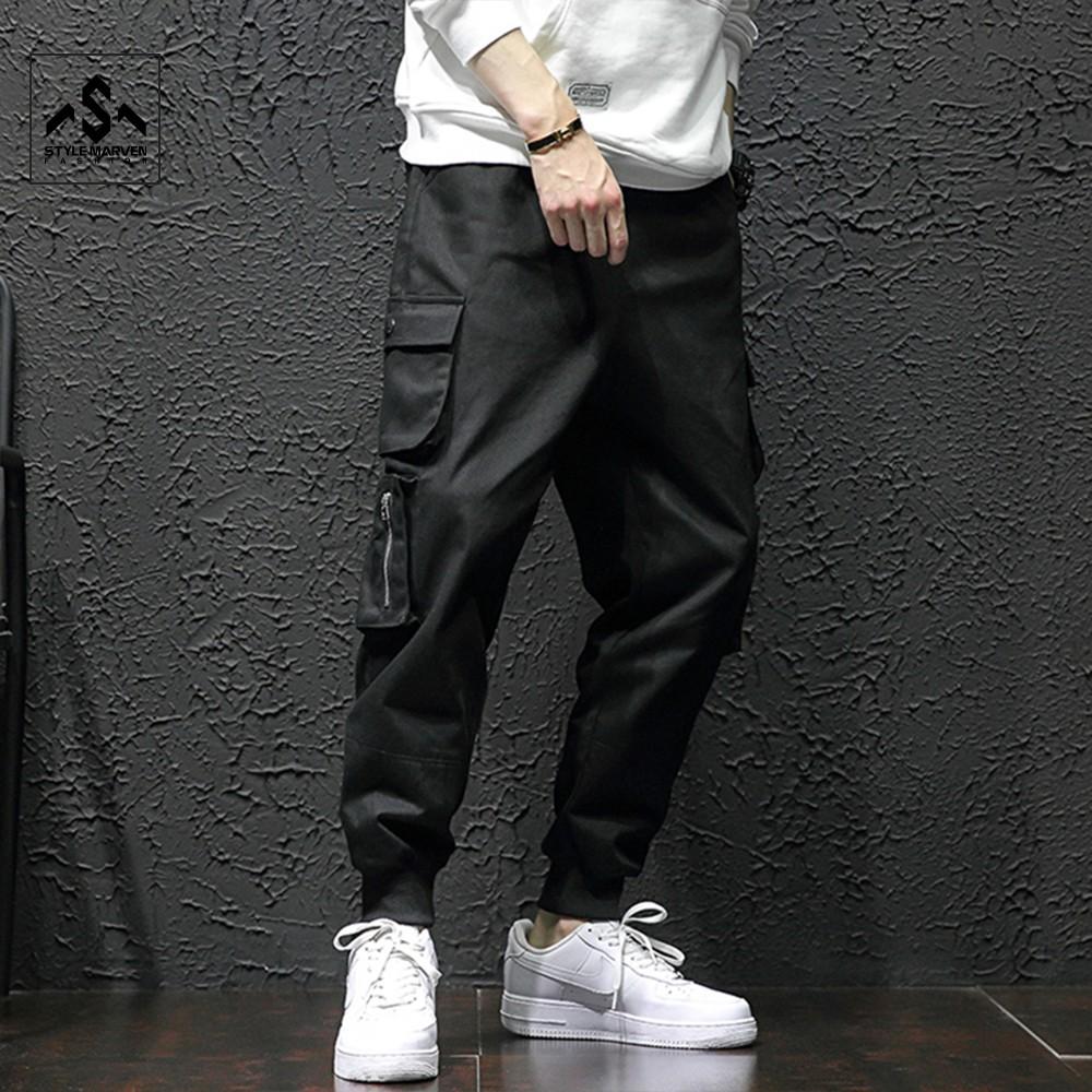 Quần jogger kaki nam kiểu dáng basic phối túi hộp hiphop - QUAN SM027C2