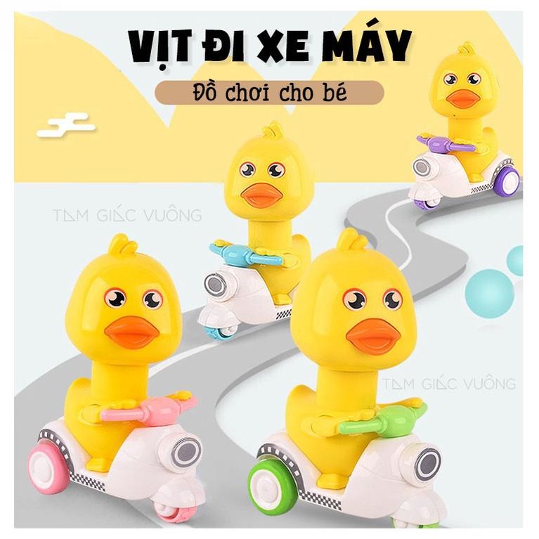 Vịt Vàng Chạy Xe, Ấn Là Chạy, Đồ Chơi Vịt Con Chạy Cót Đáng Yêu Cho Bé Giải Trí