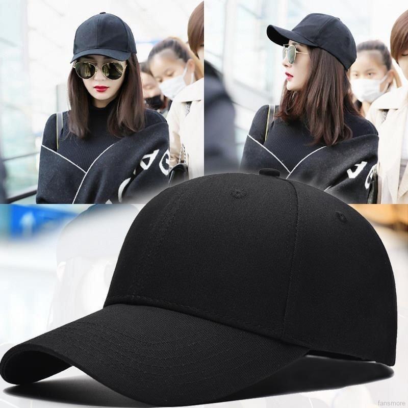 Mũ Lưỡi Trai Trơn Đen Chất Vải Thoáng Mát Form Nón Vừa Vặn Có Khóa Điều Chỉnh To Nhỏ