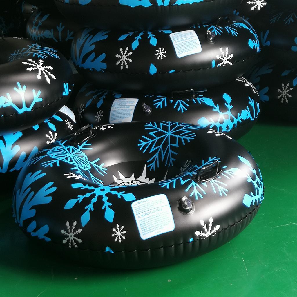 7'' Inflatable Snow Tube Heavy Duty  Sled with Handles & Smooth Bottom Water Raft Kayak for Kids and Adults