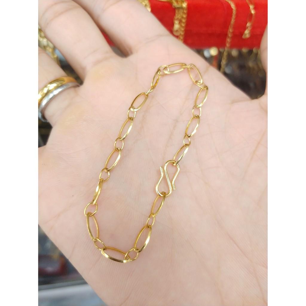 Lắc Tay Xích Oval Hàng Quốc Tế Cao Cấp- Dùng lâu dài tắm rửa thoải mái không đen