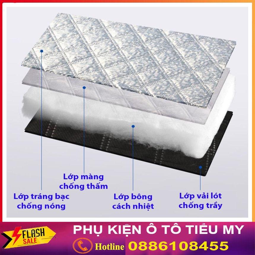 Bạt phủ kính lái ô tô 4 lớp PHỦ TRÁNG NHÔM cao cấp chống nắng, chống gió