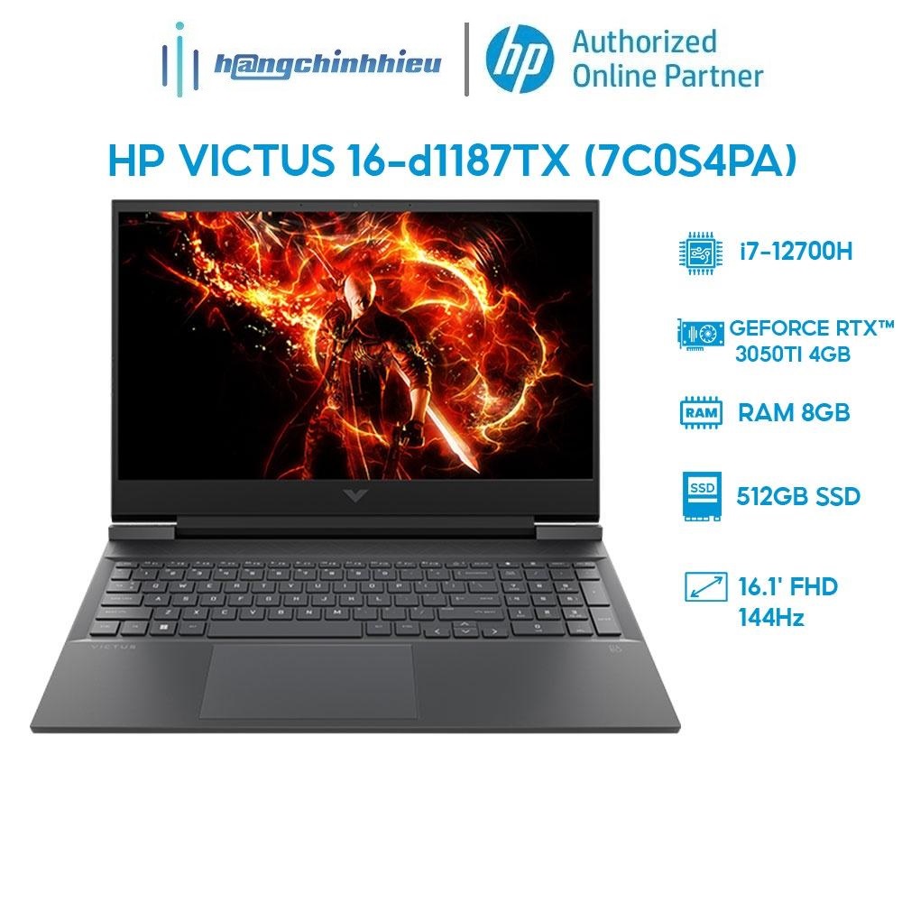 Laptop HP VICTUS 16-d1187TX 7C0S4PA i7-12700H | 8GB | 512GB |RTX 3050Ti 4GB | 16.1 144Hz Hàng chính hãng