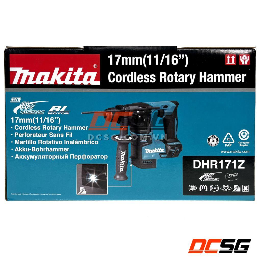 Máy khoan bê tông dùng pin 18V Makita DHR171Z (17mm chuôi gài SDS-plus) | DCSG