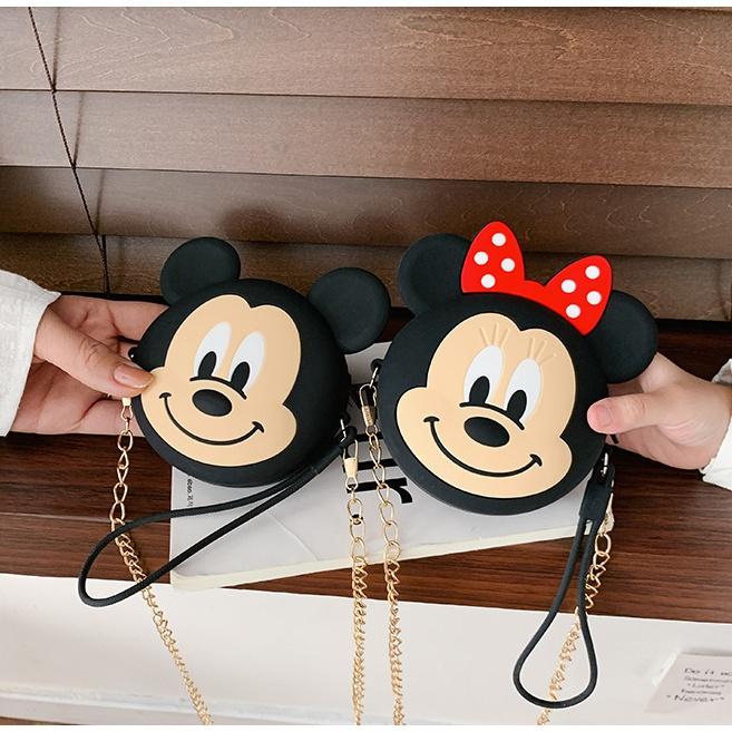 TÚI ĐEO CHÉO VAI HÌNH CHUỘT MICKEY SILICON ĐÁNG YÊU PHONG CÁCH HÀN QUỐC CHO MẸ VÀ BÉ YÊU