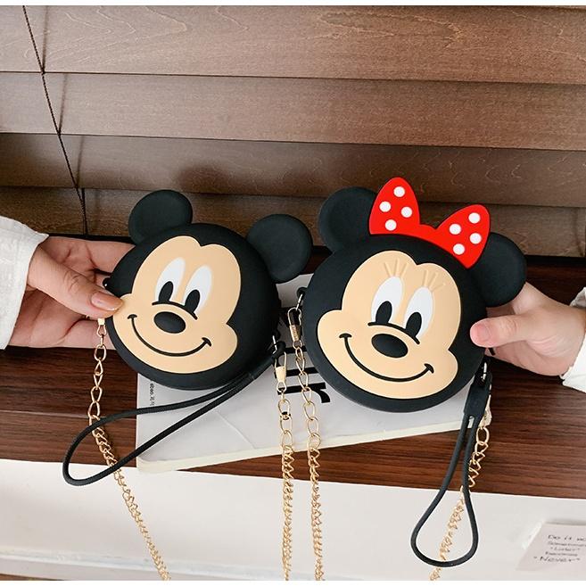 TÚI ĐEO CHÉO VAI HÌNH CHUỘT MICKEY SILICON ĐÁNG YÊU PHONG CÁCH HÀN QUỐC CHO MẸ VÀ BÉ YÊU