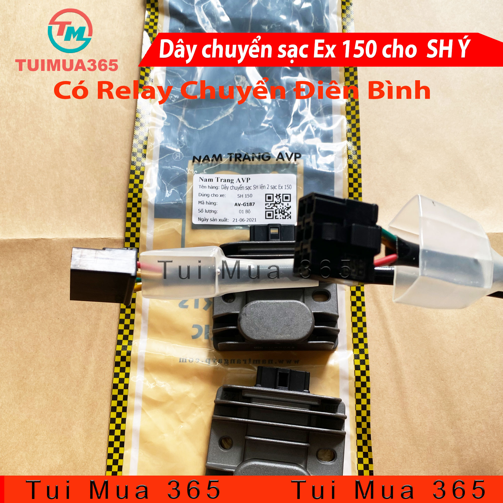 FULL BỘ DÂY CHUYỂN LÊN 2 CỤC SẠC EXCITER 150 CHO SH Ý, A CÒNG, DYLAN
