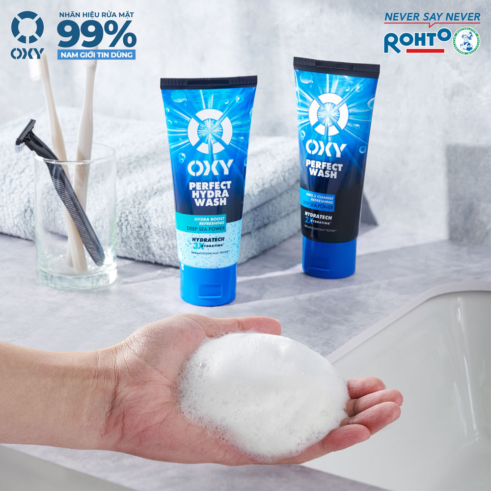 Sữa rửa mặt cho nam Oxy sạch sâu mát lạnh dạng kem Oxy Perfect Wash 100g