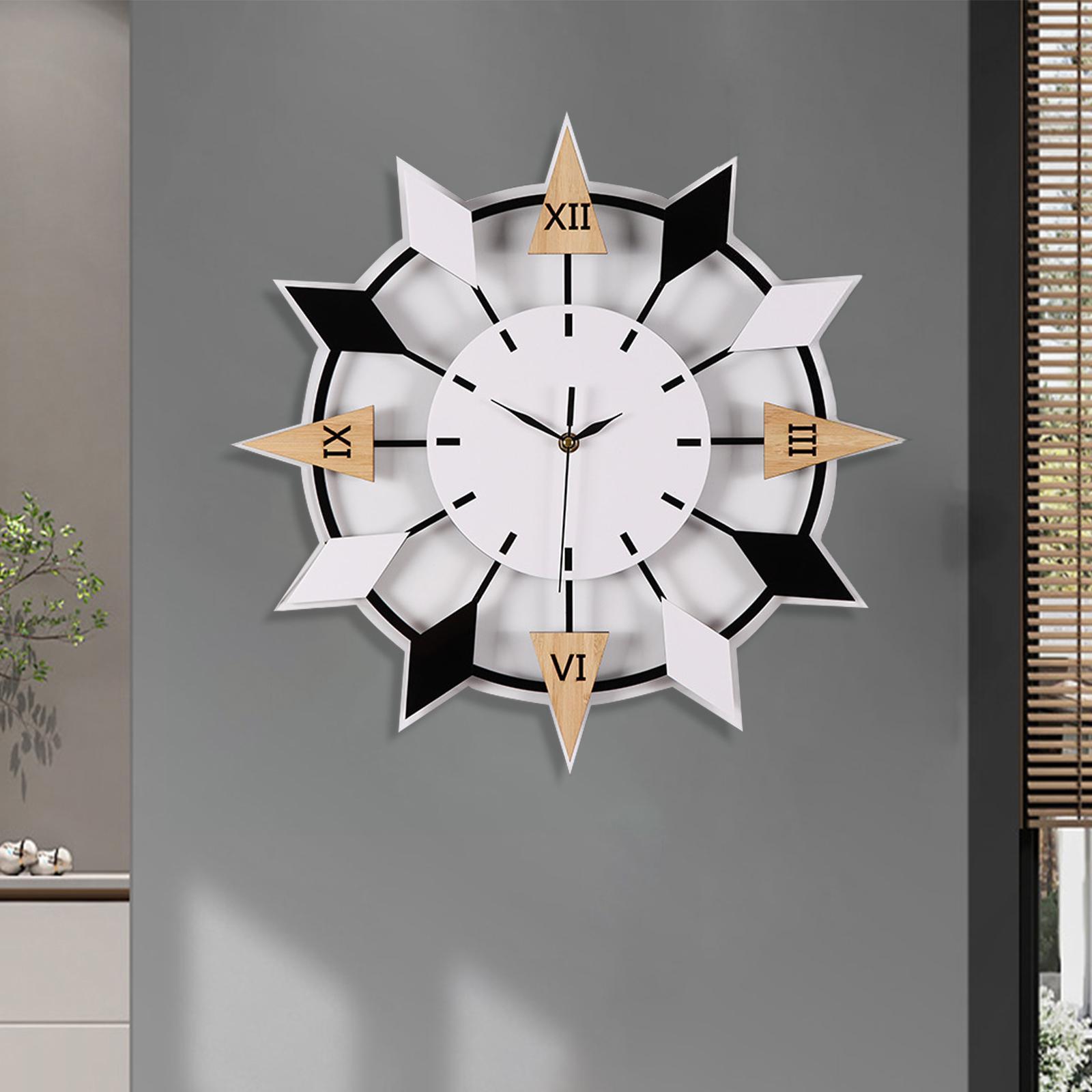 Modern Wall Clock Wall Watch Decorative Clock Silent for Living Room Kitchen
