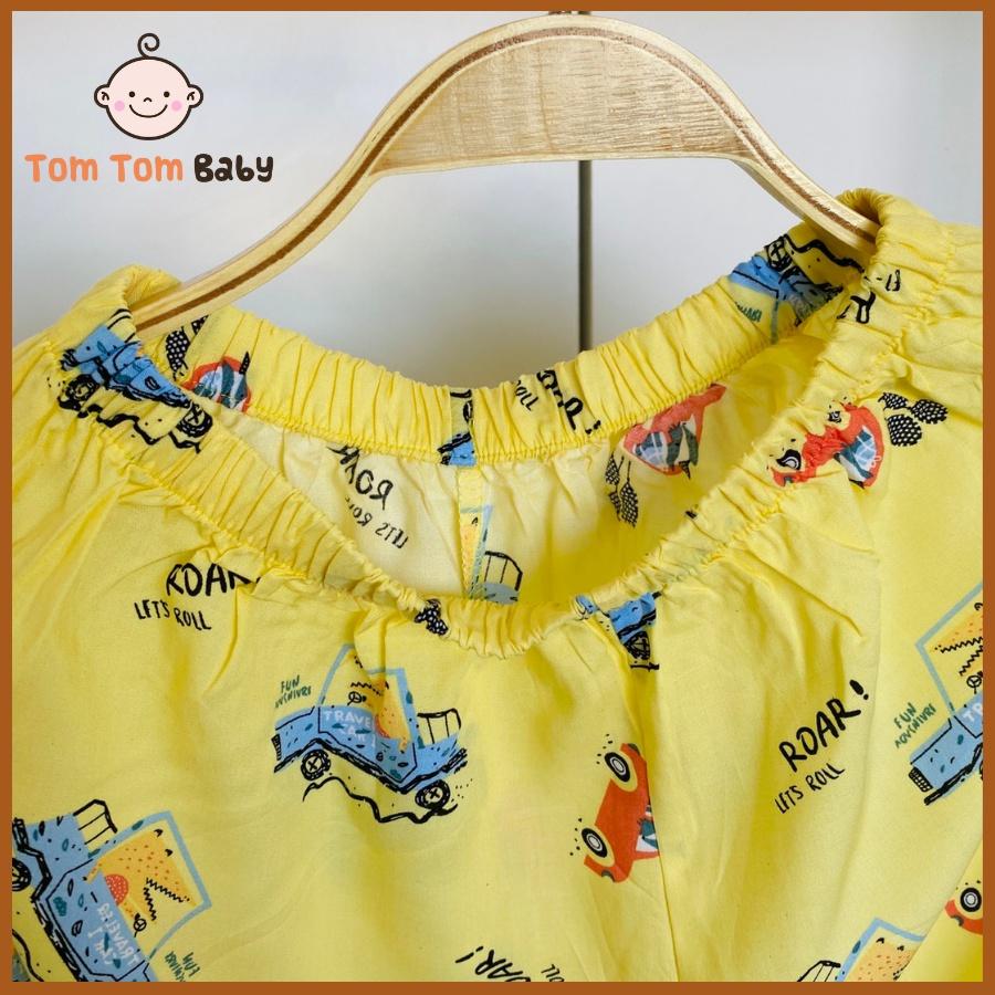 TOLE LANH THIẾT KẾ TOMTOM BABY- Đồ bộ bé trai Tôn, Lanh Tay Ngắn SIZE 3-16 cho bé từ 9-55kg