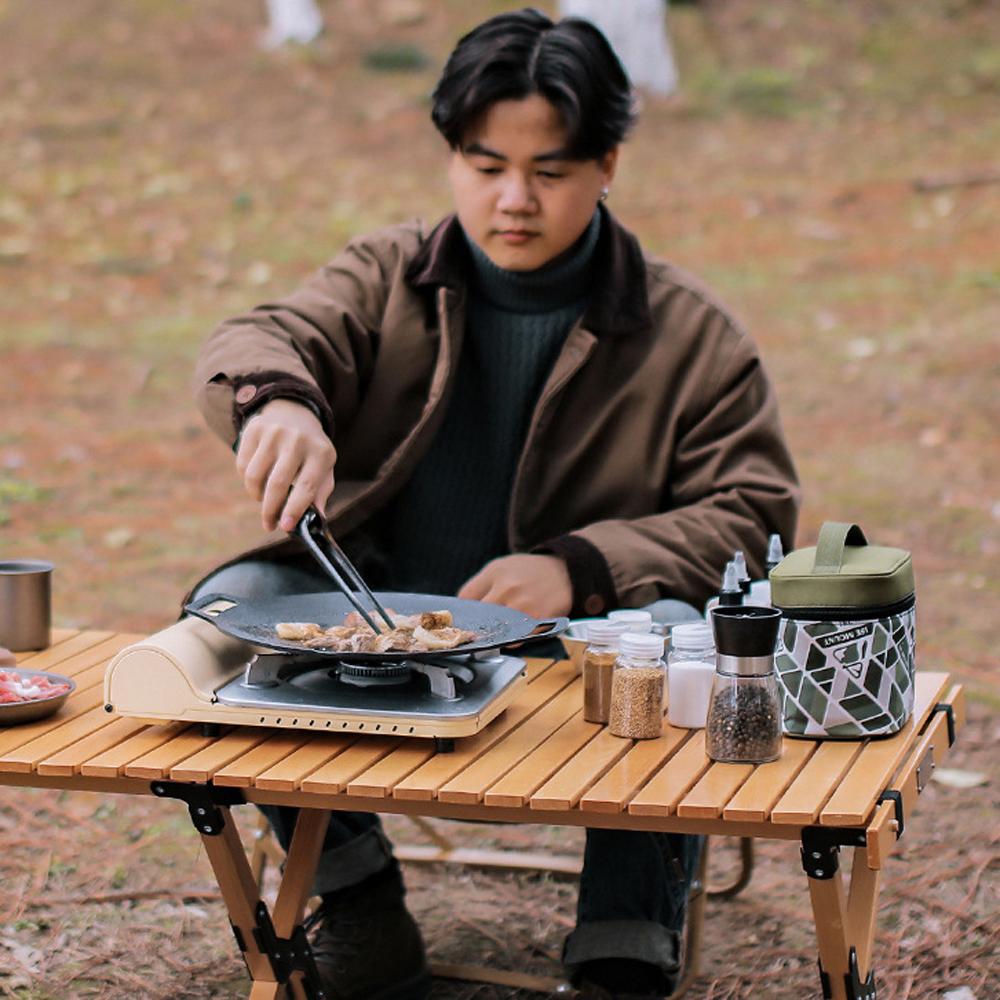 Outdoor Condiment Storage Set Camping Seasoning Jars Storage Bag Kit Portable BBQ Picnic Cruet Storage Bag Multifunctional Storage Bag