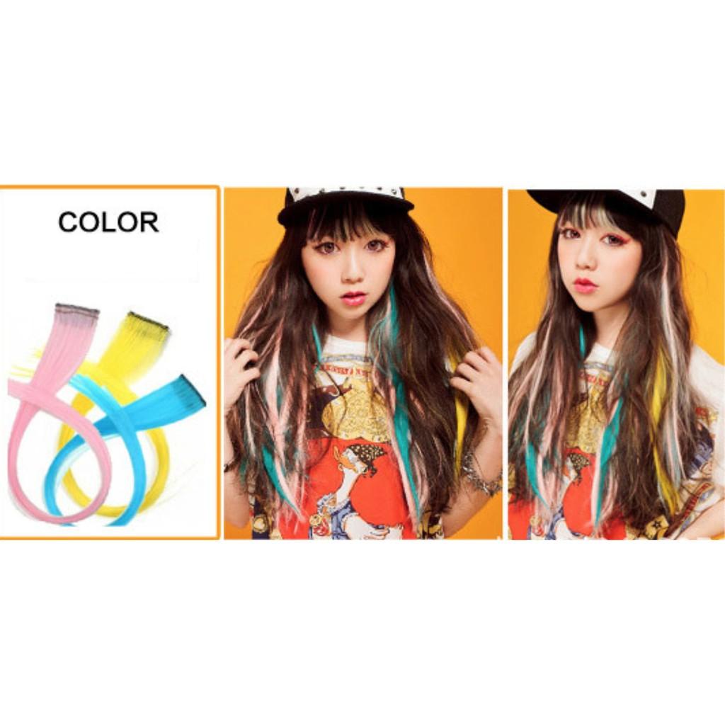 Line tóc kẹp màu sắc mix nắng xuân