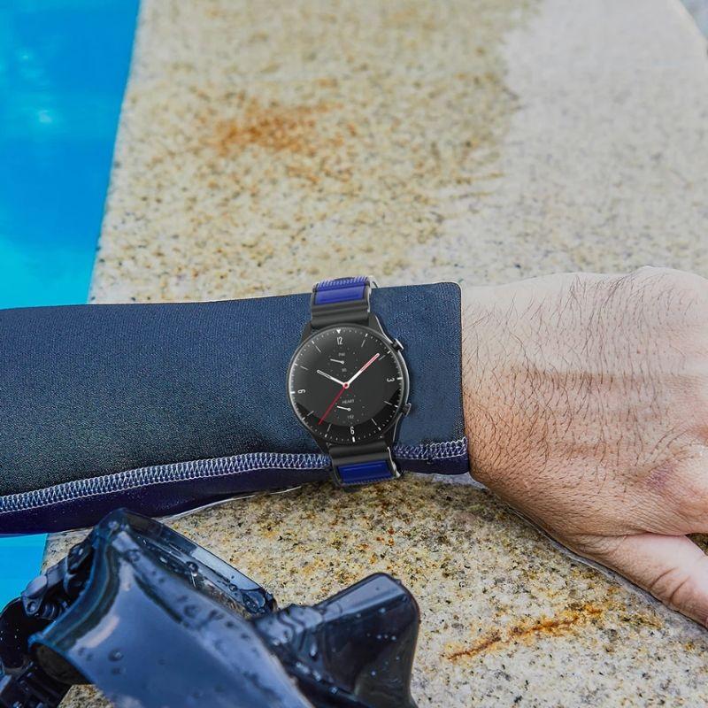 Dây đồng hồ cao su silicon Sikai 2 màu cao cấp dành cho Huawei Watch GT3 46mm