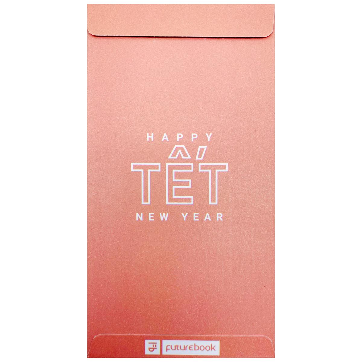 Bộ 5 Bao Lì Xì Tết Bính Ngọ 2026 - Futurebook L388 - Đời Luôn Tươi Mới - Màu Cam
