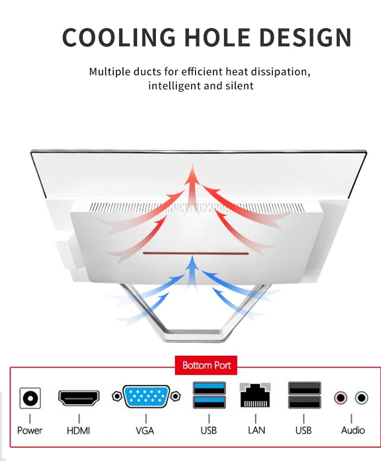 Bộ PC All In One MCC 4182C4 Home Office Computer CPU i3 4150/ Ram8G/ SSD240G/ Wifi/ IPS 24 inch curved[Chính hãng]