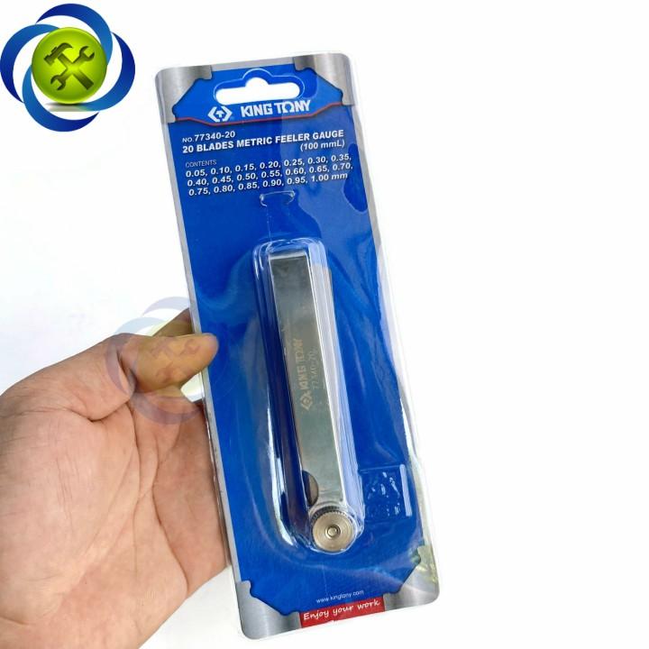 Thước lá đo khe Kingtony 77340-20 từ 0.05-1.0mm có 20 lá chiều dài 100mm