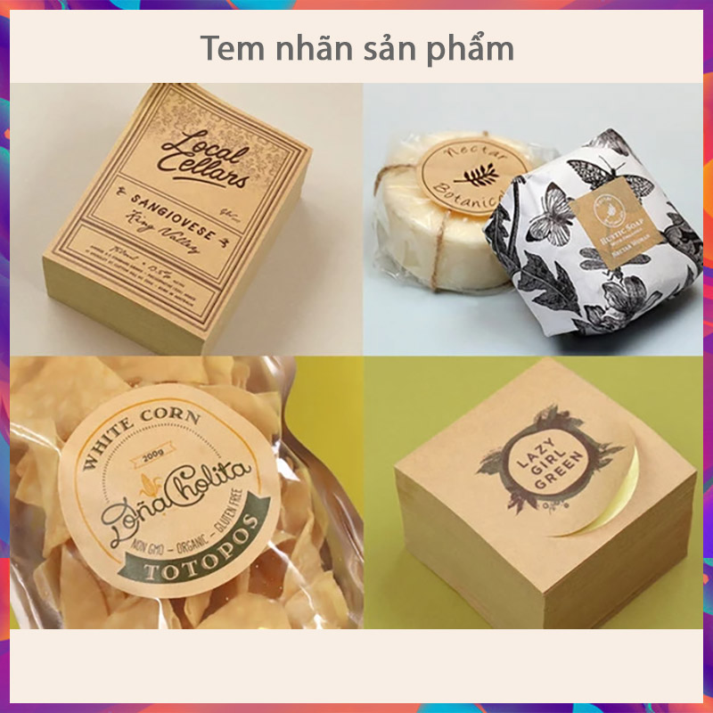 Decal Giấy Kraft A4 Media Ink, Giấy Xi Măng Da Bò Có Keo Dán Khổ A4, Dùng Để In Tem Nhãn Sản Phẩm, Sticker, Tranh Vẽ - Hàng Chính Hãng