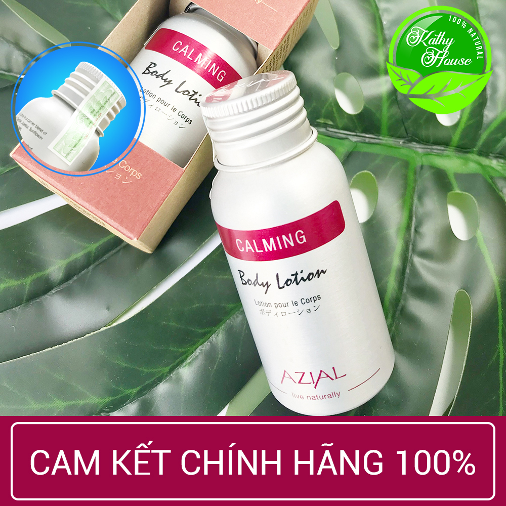 Sữa dưỡng thể thiên nhiên AZIAL Calming Body Lotion, dưỡng ẩm, giải độc tố, chai 50ml