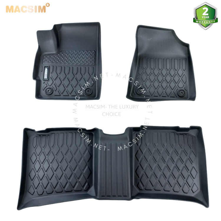 Thảm lót sàn xe ô tô Vinfast VF E34 Nhãn hiệu Macsim chất liệu nhựa TPE cao cấp màu đen