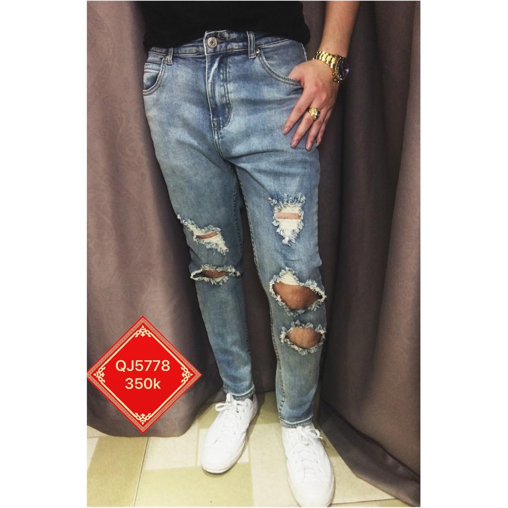 Quần jean jogger rách QJ5778