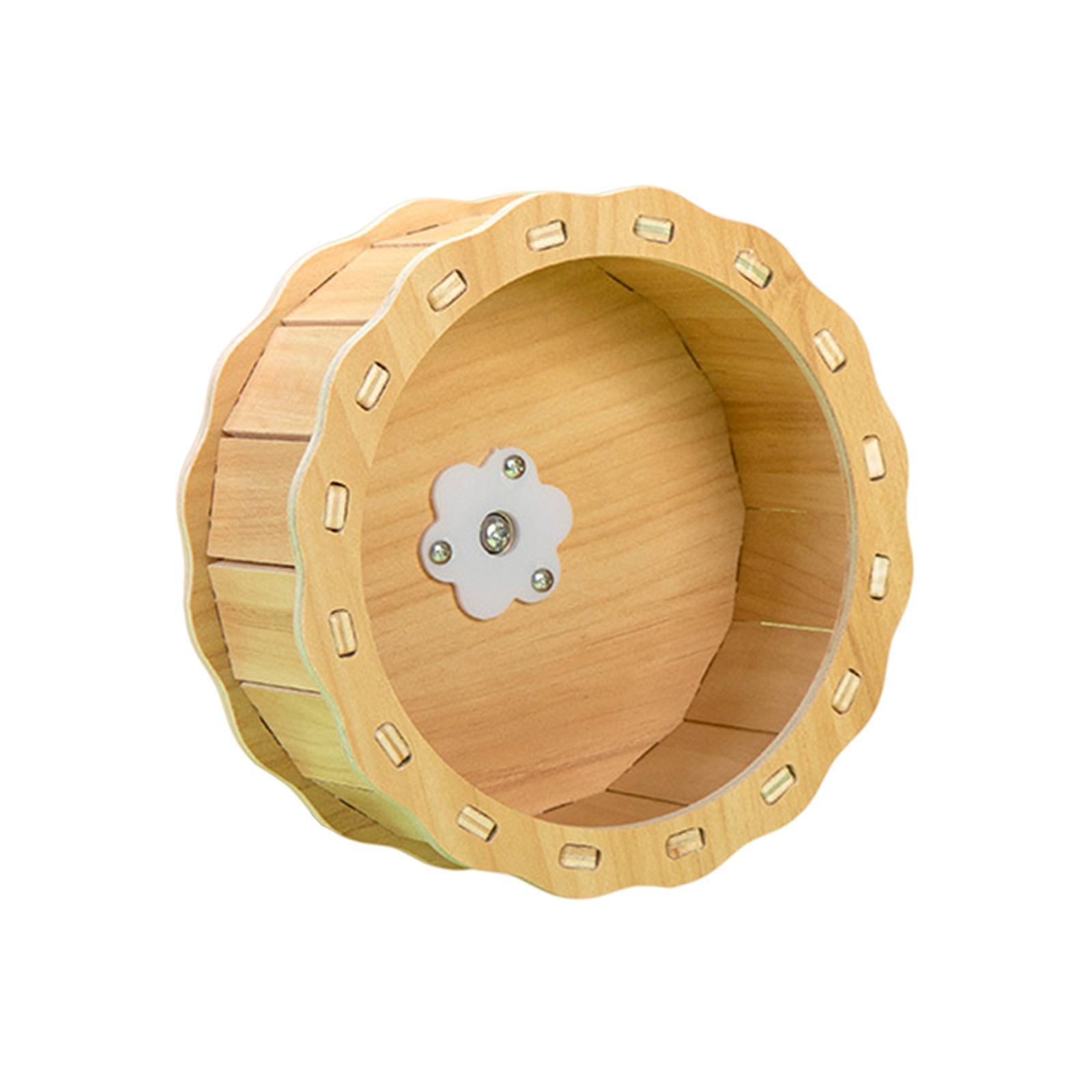 Hamster Running Wheels Mute Wooden Rotary Runner for Hedgehog Ferret Hamster