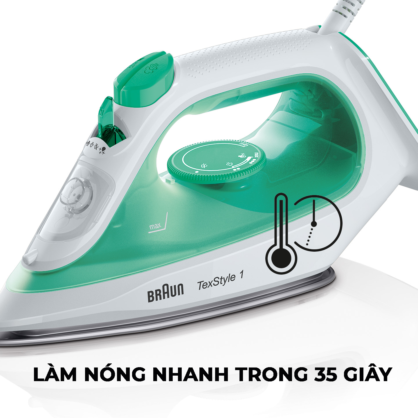 Bàn là hơi nước Braun SI1040GR-Hàng chính hãng