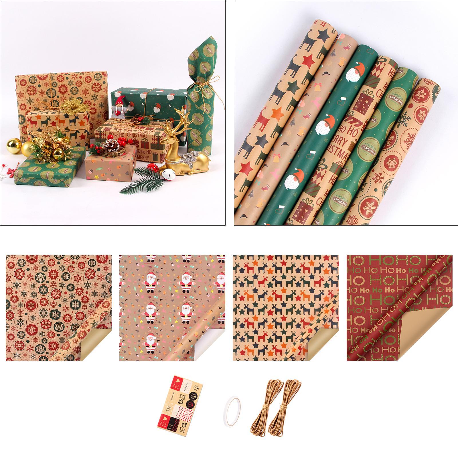 Christmas Wrapping Paper Classic DIY Supplies for Thanksgiving Party Wedding