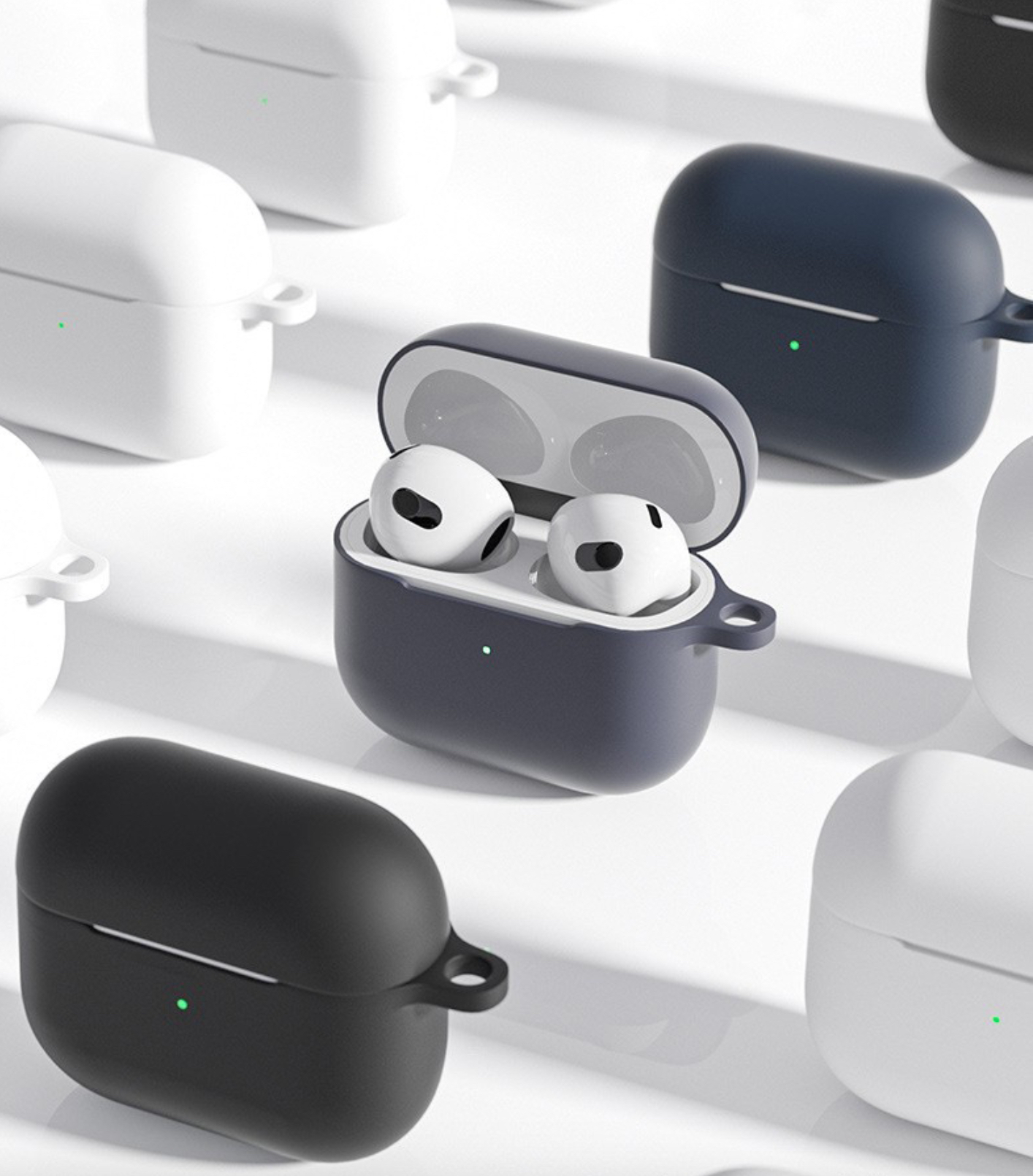 Case vỏ ốp bọc tai nghe dành cho Airpods 4, airpod Pro 2 silicon kèm dây đeo - HÀNG CHÍNH HÃNG