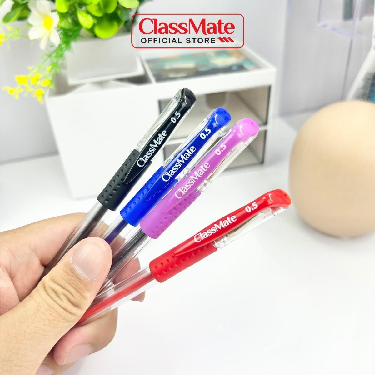Hộp 12 Chiếc Bút Gel CLASSMATE Ngòi 0.5mm, Mực đều Nét trơn, Dành Cho Học Sinh CL-GP101