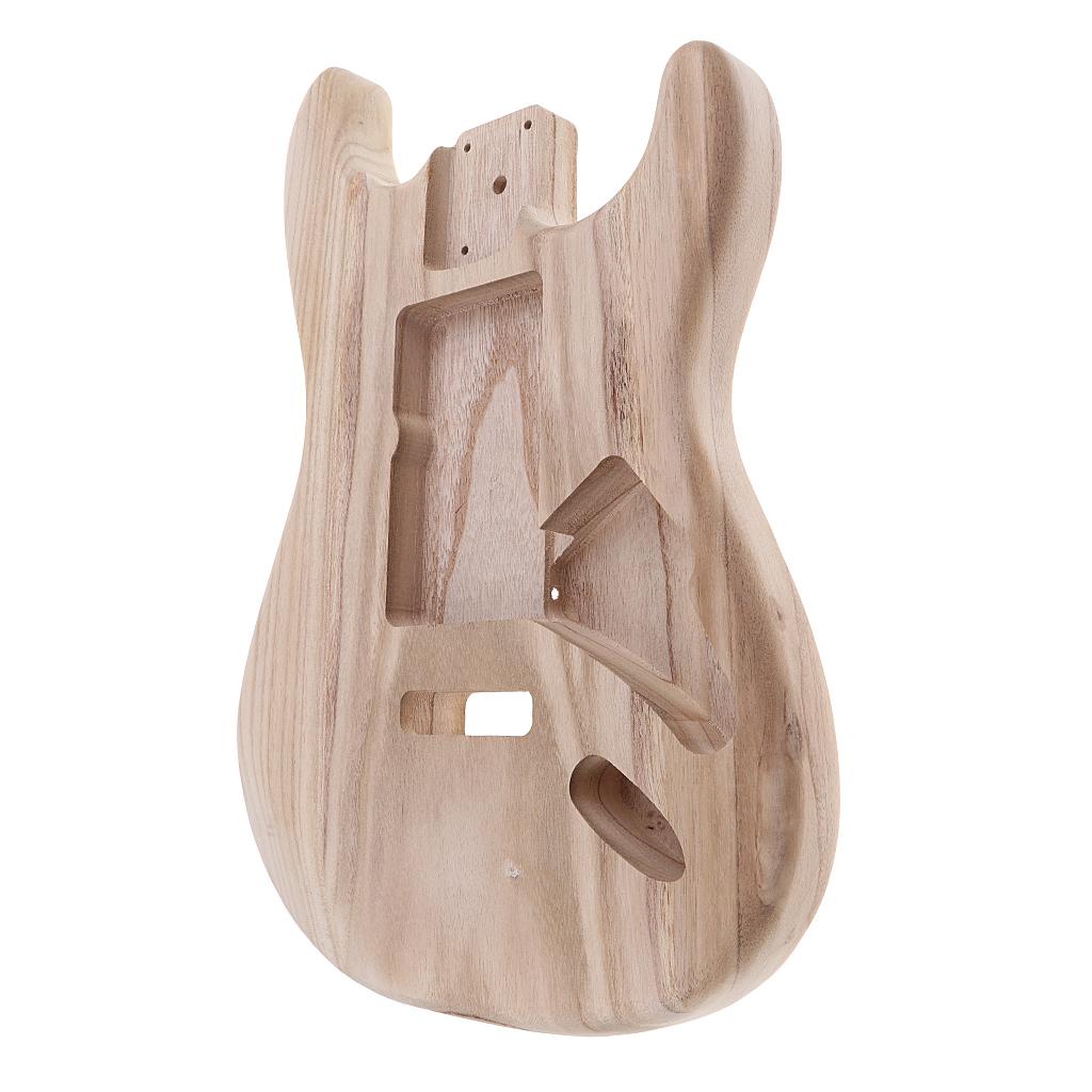 Sunnimix Gỗ Đàn Guitar Điện Cơ Thể Chưa Hoàn Thành Không Phủ Sơn Nhám Cho Tay Guitar Luthier