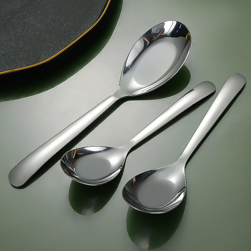 Set 5 thìa phở inox cao cấp Stainless Steel hàng xuất khẩu dài 18cm - Dùng ăn cơm ăn phở