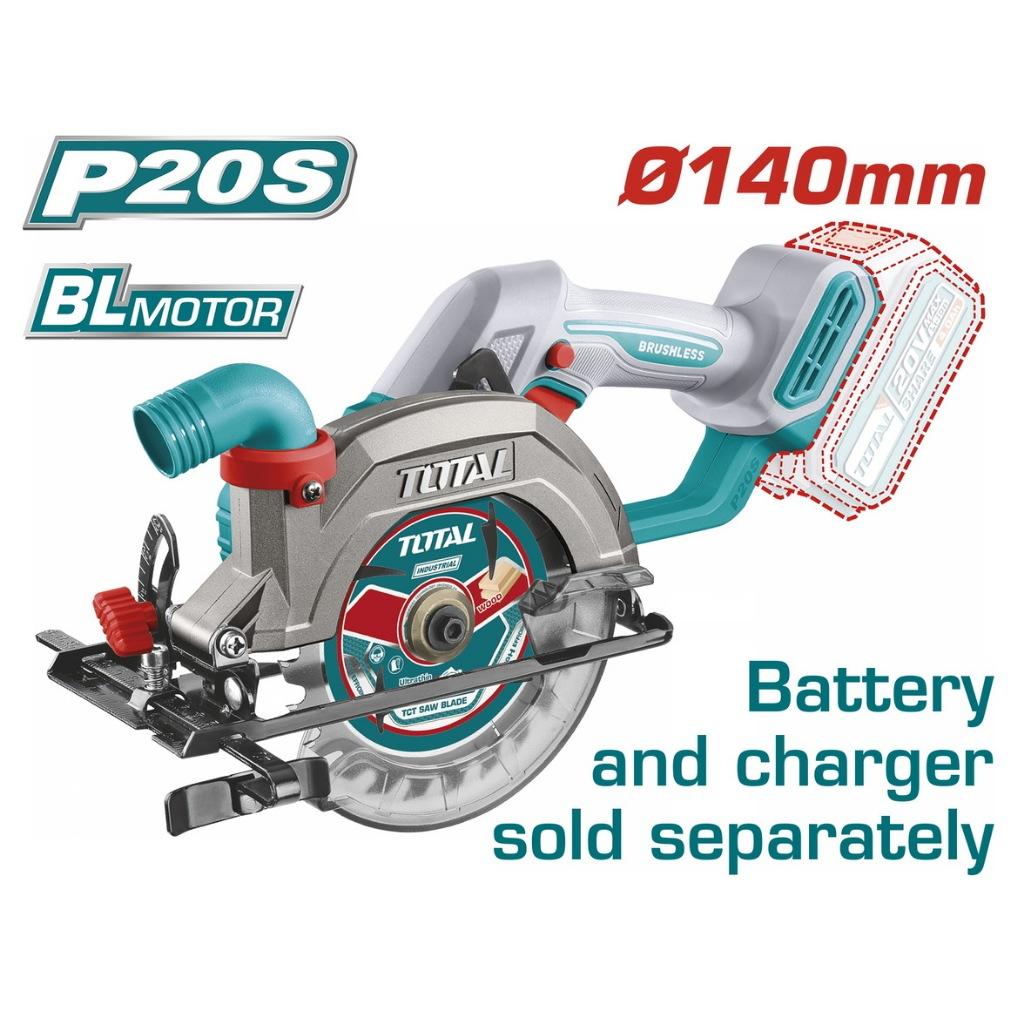 MÁY CƯA ĐĨA TRÒN DÙNG PIN LITHIUM-ION 20V (KHÔNG KÈM PIN &amp; SẠC) TOTAL TSLI1402 - HÀNG CHÍNH HÃNG