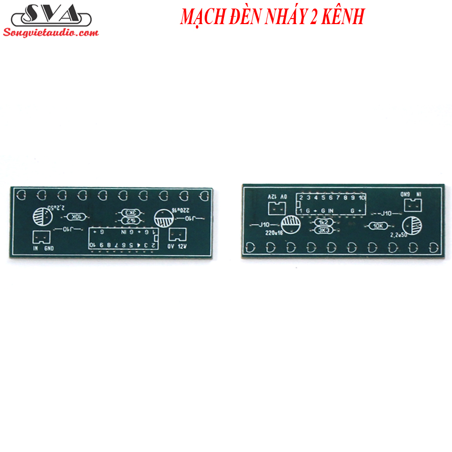 MẠCH ĐÈN NHÁY 2 KÊNH (PCB+LK)