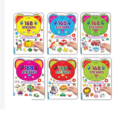 Combo Bóc dán hình thông minh phát triển khả năng tư duy toán học - 168 sticker