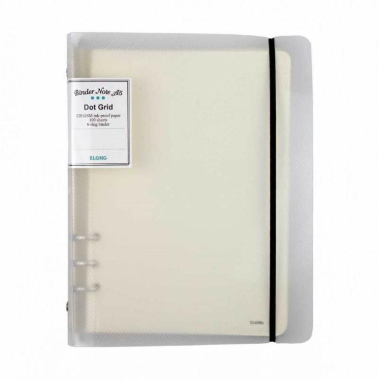 Sổ Dot Grid file nhựa kẹp còng A5 - 100 tờ; MS: 995