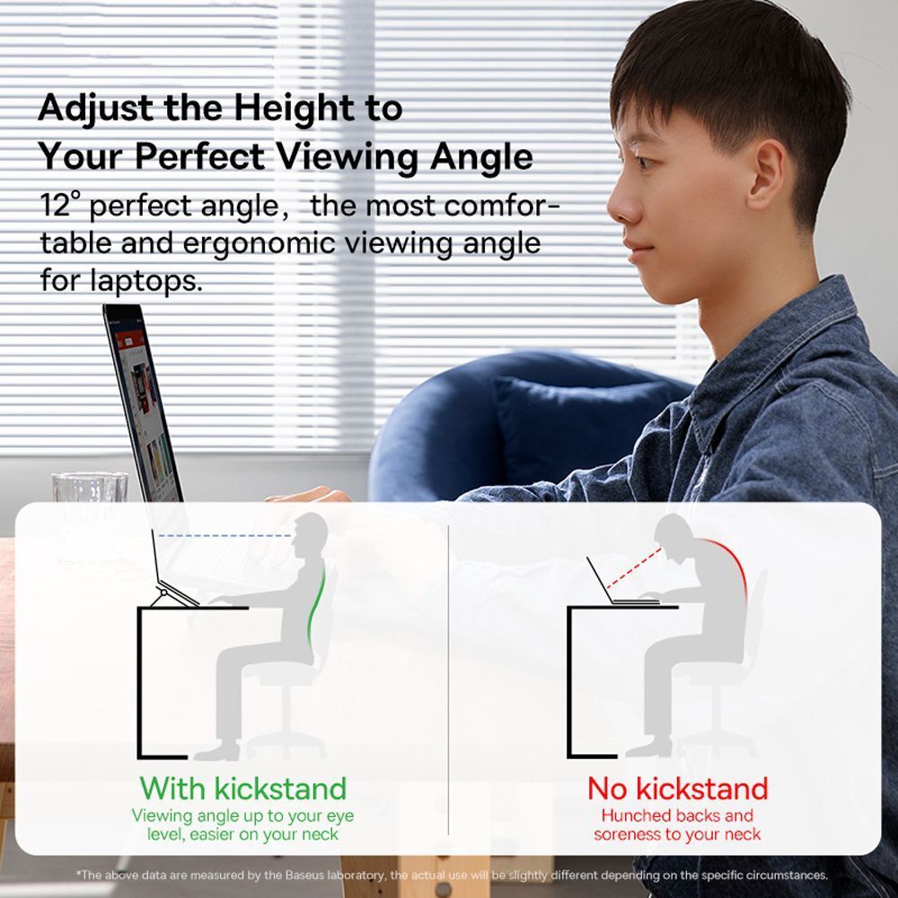 Giá đỡ, Chân đế đa năng nhỏ gọn cho Laptop/Mac-book Ba-se-us Slim Laptop Kickstand - Hàng chính hãng