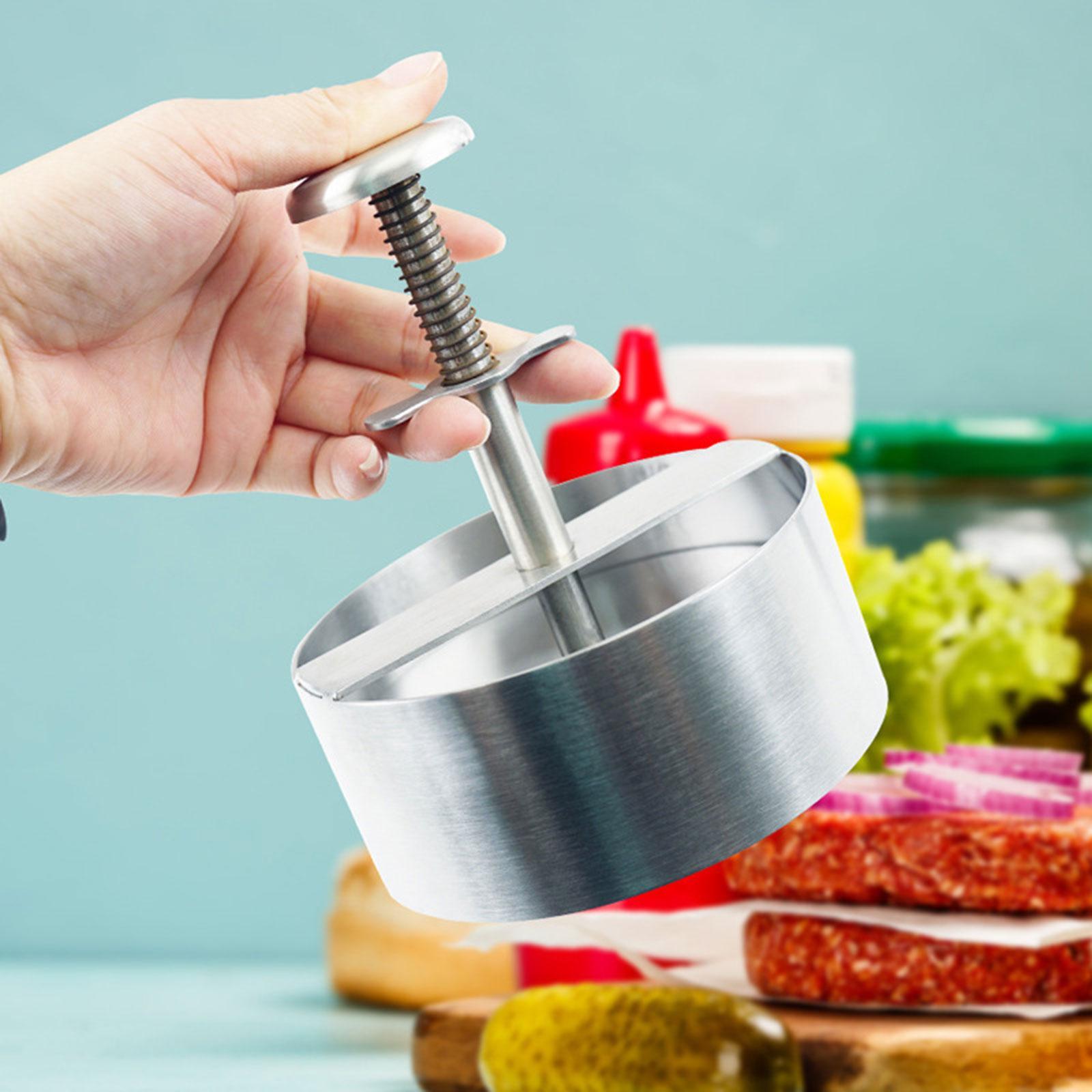 Stainless Steel Burger Press Nonstick Patty Maker for Cooking Steak Barbecue