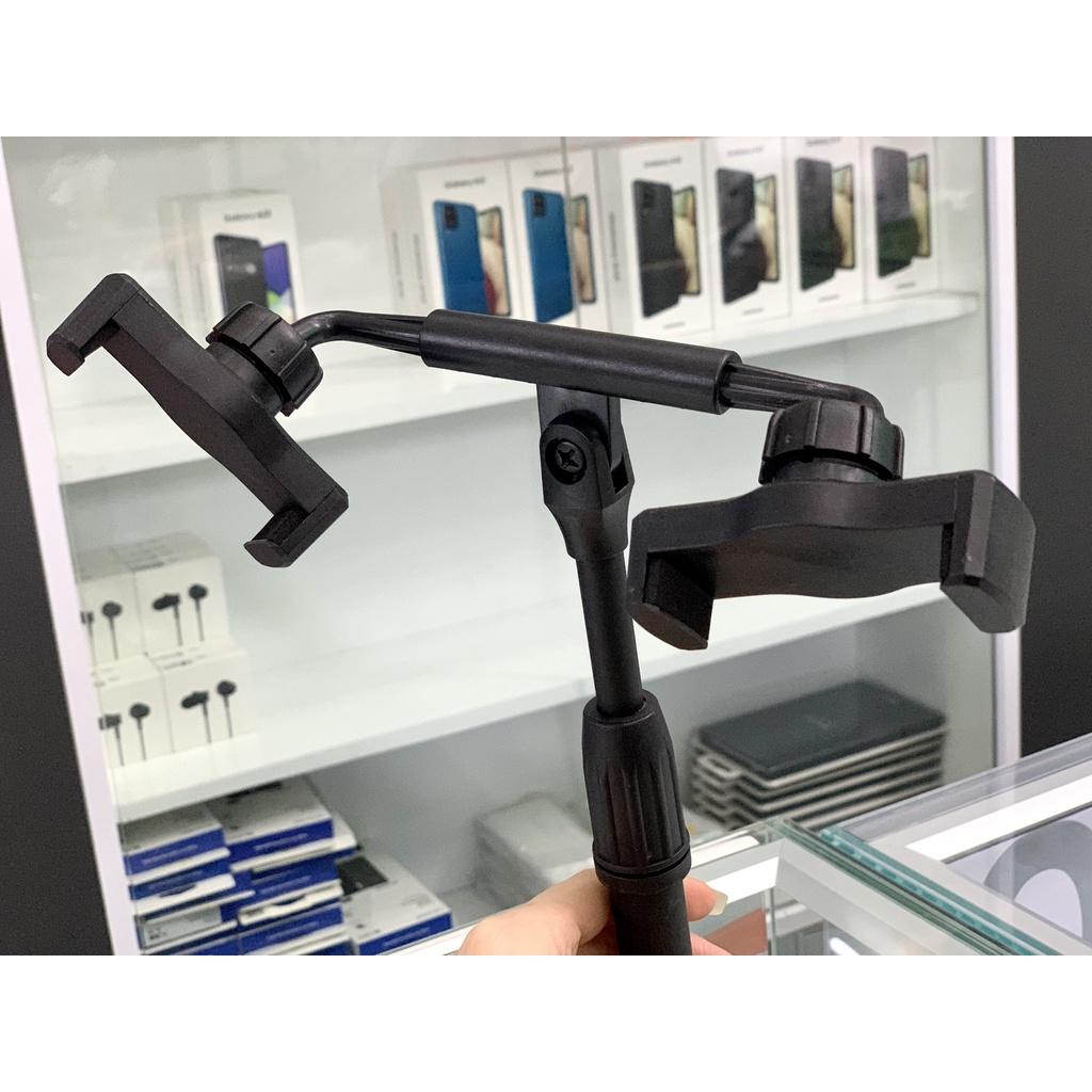 Giá đỡ điện thoại 1 kẹp, 2 kẹp, giá đỡ mic hát xoay 360 độ xem video ổn định